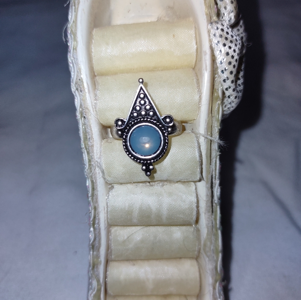 Moonstone Ring Mystical Casual Party Boho Chic Retro Witchy Renaissance Faire